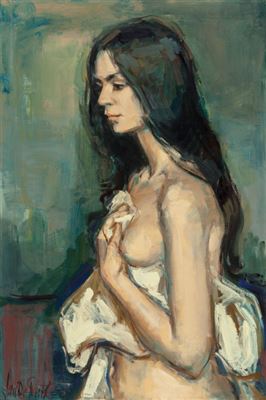 Sample artwork by Jan De Ruth (1922 - 1991), known for figure-nude and portrait painting, printmaking - View similar artists and auction records