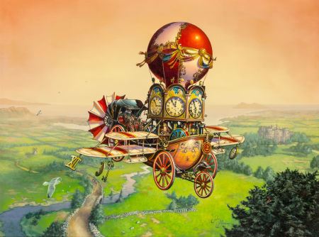 "Father Time Flying Past, The Great Kettles interior illustration"