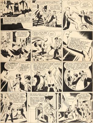 Jack Burnley and Charles Paris Batman Sunday Comic Strip #120 Original Art dated 2-17-46 (McClure Syndicate, 1946) by Jack Burnley - Auction record, sale price, and art valuation. Compare with similar artists and explore comparable artworks.