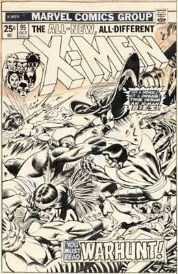 Gil Kane and Dave Cockrum X-Men #95 Cover Original Art (Marvel, 1975)