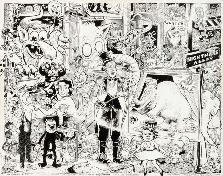 Kim Deitch, Robert Crumb, Art Spiegelman and Others Nightmare Alley Jam Page Original Art (1990)