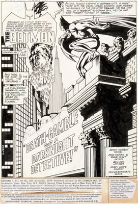 John Calnan and Dave Hunt Batman #305 Partial Story Pages 1-2 Original Art (DC, 1978)