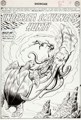 Russ Heath Showcase #29 Sea Devils Splash Page Original Art (DC, 1960)
