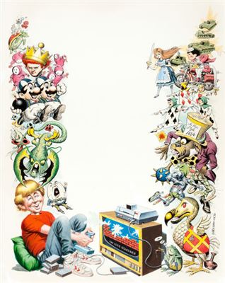 George Woodbridge MAD Magazine #292 Back Cover Painting Original Art (EC, 1990)