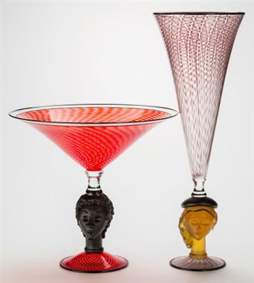 Derrick and Cindy (Two Vases from the Portrait Series)