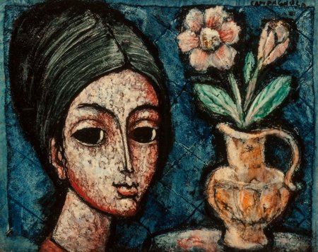 Femme au Vase by Enrico Campagnola - Auction record, sale price, and art valuation. Compare with similar artists and explore comparable artworks.