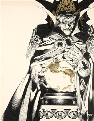 Michael Golden Doctor Strange Portfolio Envelope Cover Original Art (SQ Publications/Marvel, 1983) by Michael Golden - Auction record, sale price, and art valuation. Compare with similar artists and explore comparable artworks.