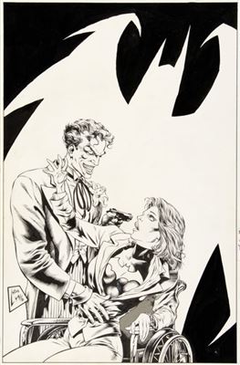 Steve Lightle Suicide Squad #48 Cover Joker and Batgirl Original Art (DC, 1990)