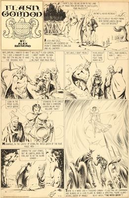 Alex Raymond Flash Gordon Sunday Comic Strip Original Art dated 4-21-35 (King Features Syndicate, 1935)