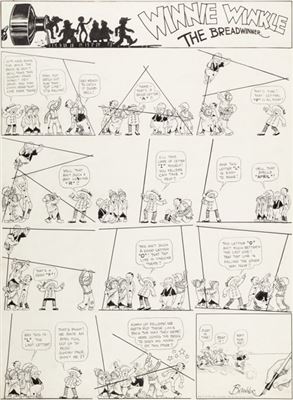 Martin Branner Winnie Winkle Sunday Comic Strip Original Art dated 3-31-29 (Chicago Tribune, 1929)