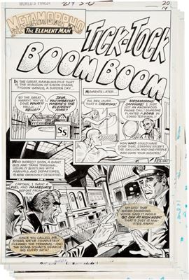 John Calnan World's Finest Comics #219 Metamorpho Complete 8-Page Story Original Art (DC, 1973)