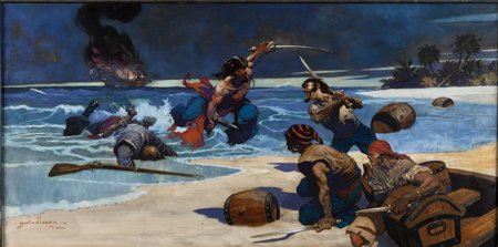 Tom Grindberg Dead Men Tell No Tales Painting Original Art (2008)