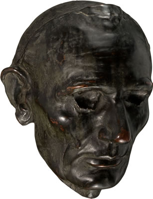 Abraham Lincoln: life mask of the beardless Lincoln