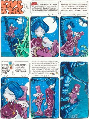 Vaughn Bodé Cavalier Magazine September 1971 Deadbone Erotica Complete 1-Page Story Original Art (Cavalier, 1971)