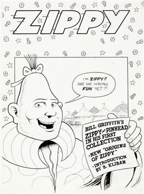 Bill Griffith Zippy Stories Cover Original Art (Last Gasp, 1984)