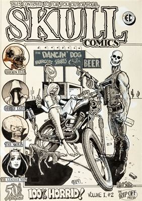 Gilbert Shelton Skull Comics #2 Cover Original Art (Last Gasp, 1970)