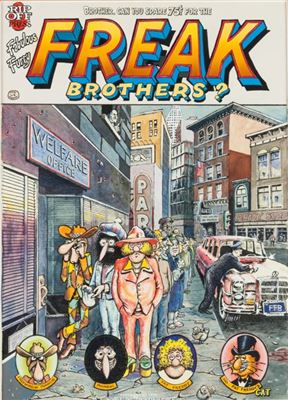 Sample artwork by Gilbert Shelton (Born 1940), known for underground comix illustration, cartoon - View similar artists and auction records