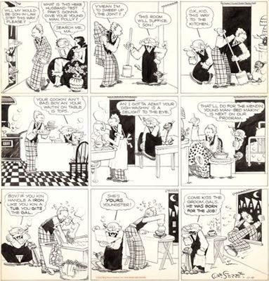Cliff Sterrett Polly and Her Pals Sunday Comic Strip Original Art dated 11-10-35 (King Features Syndicate, 1935)