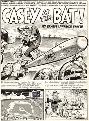 Jack Davis MAD #6 Complete 6-Page Story Casey at the Bat! Original Art (EC, 1953)