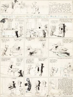 R.F. Outcault Buster Brown Sunday Comic Strip Original Art (New York Herald, 1900s)