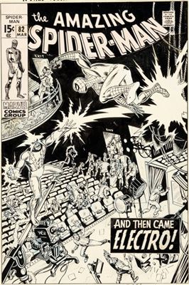 Marie Severin and John Romita Sr. Amazing Spider-Man #82 Cover Original Art (Marvel, 1970)