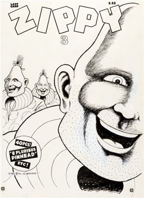 Bill Griffith Zippy #3 Cover Original Art (Last Gasp, 1980)