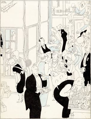 Gluyas Williams New Yorker Magazine Comic Strip Illustration Original Art (New Yorker, c. 1940) by Gluyas Williams - Auction record, sale price, and art valuation. Compare with similar artists and explore comparable artworks.
