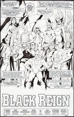 Don Kramer and Keith Champagne JSA #56 Splash Page 1 Original Art (DC, 2004)