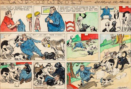 Clifford McBride Napoleon Sunday Comic Strip Original Art dated 10-3-43 (Lafave, 1943)