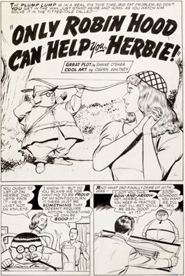 Ogden Whitney Herbie #9 Story Page 1 Original Art (ACG, 1965)