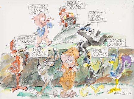 Chuck Jones - Bugs Bunny and Friends Color Painting (Warner Brothers, c. 1990s)