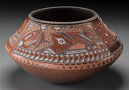 A Santa Clara Polychrome Jar
