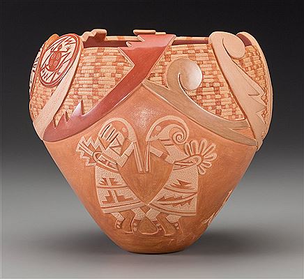 A Santa Clara Polychrome Jar