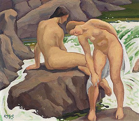 Two Bathers