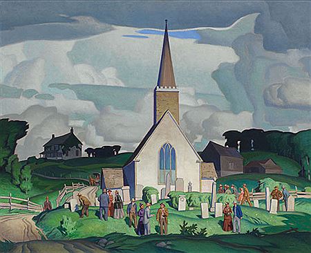 Sample artwork by Alfred Joseph Casson (1898 - 1992), known for landscape and portrait painting, graphics - View similar artists and auction records