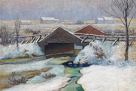 Pont Bourbeau sous la neige