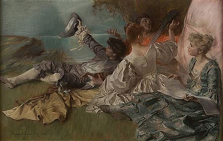 Fête champêtre by Walter Petersen - Auction record, sale price, and art valuation. Compare with similar artists and explore comparable artworks.