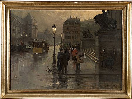 'Nach dem Regen, Motiv aus Brüssel'