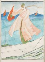Der Windstoss - Modische Dame auf der Strandpromenade
