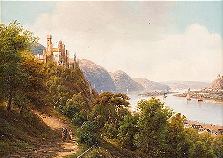 Blick auf den Rhein bei Koblenz mit Schloss Stolzenfels by Arnold Forstmann - Auction record, sale price, and art valuation. Compare with similar artists and explore comparable artworks.