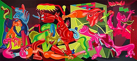 Saul's Guernica, 1974 by Peter Saul - Auction record, sale price, and art valuation. Compare with similar artists and explore comparable artworks.