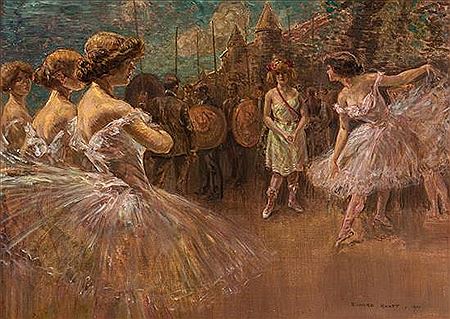 La Repetition de Ballet, 1901 by Richard Ranft - Auction record, sale price, and art valuation. Compare with similar artists and explore comparable artworks.
