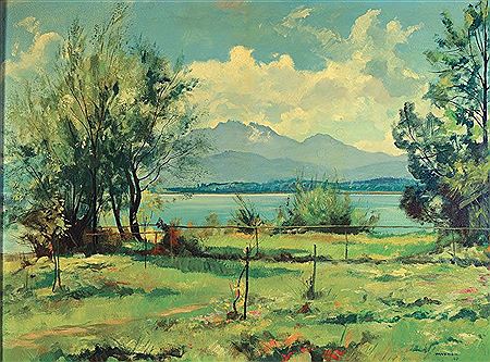 Münchener Voralpenlandschaft, wohl Chiemsee