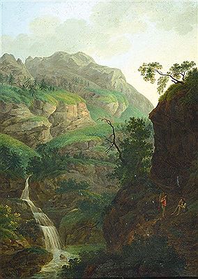 Mountain scenery with people