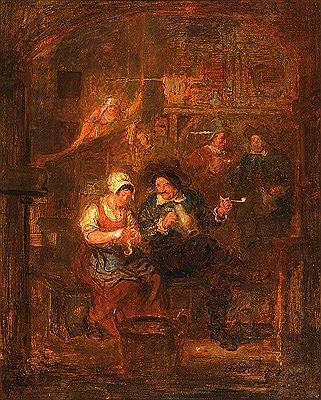 Cheerful scene in the tavern