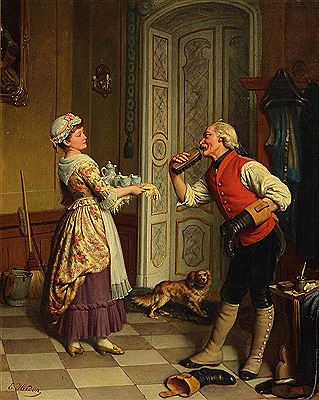 Littleflirtation between servant and maid