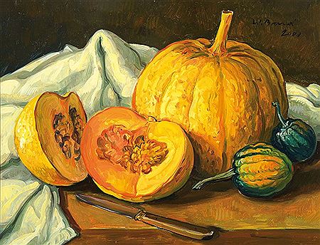 Still life with pumpkins