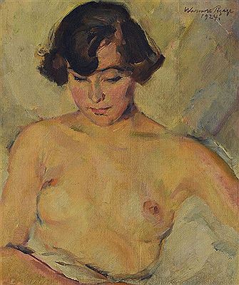 Female half nude by Werner von Pigage - Auction record, sale price, and art valuation. Compare with similar artists and explore comparable artworks.