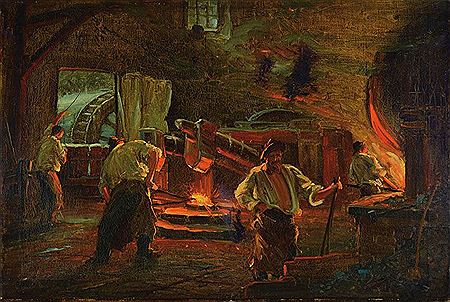 Workman in the smithy