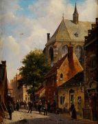 CITY VIEW WITH FIGURES